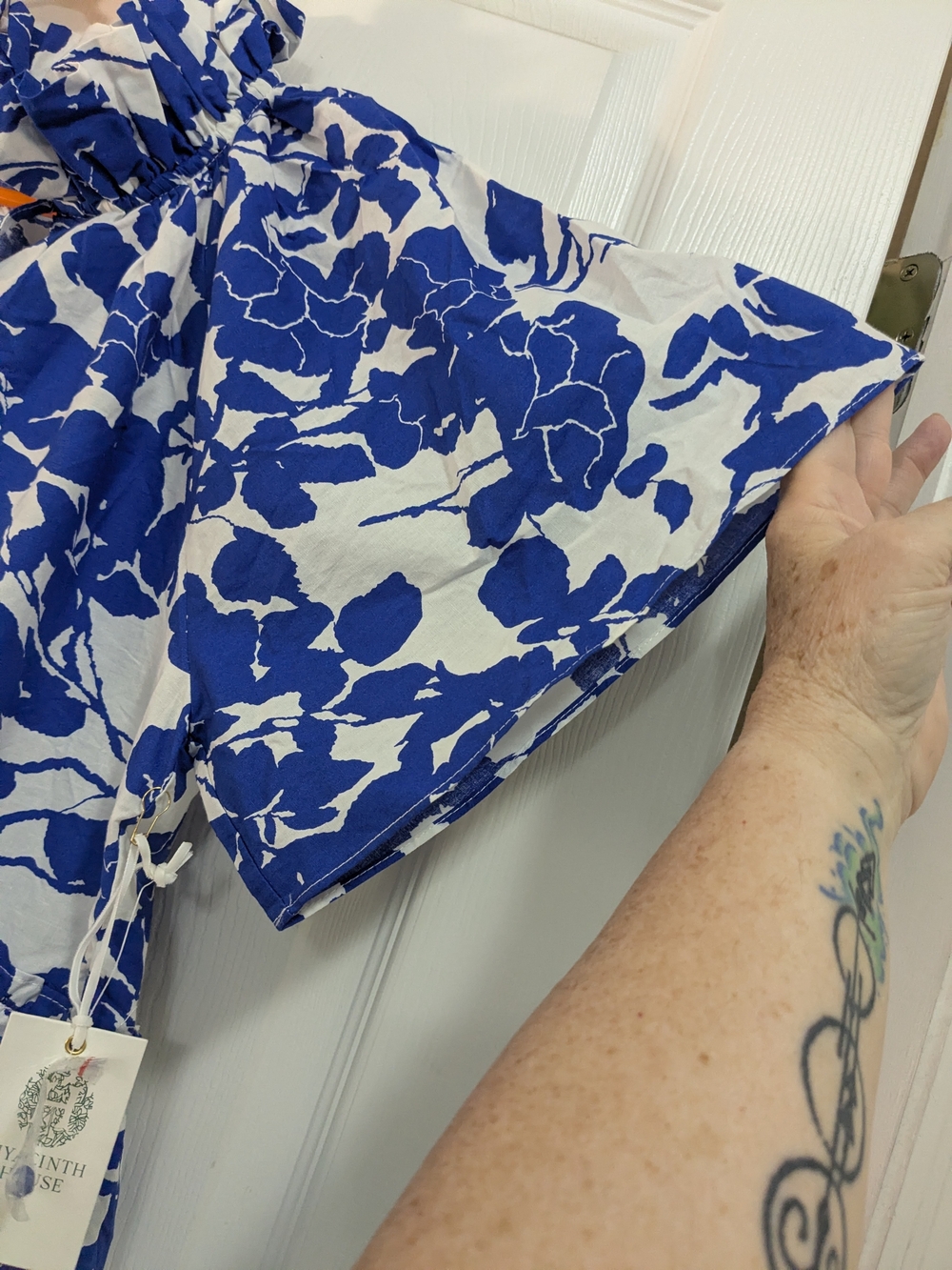 Tuckernuck Blue and White Floral Tiered Dress - Picture 6 of 13